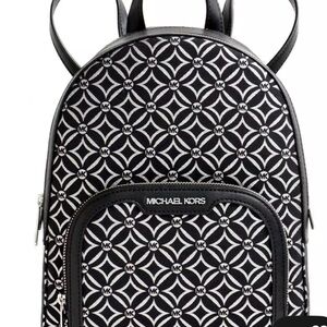 MICHAEL Michael Kors Black and White Backpack